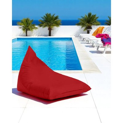Pouf berlingot extérieur rouge ARTA PIER IMPORT