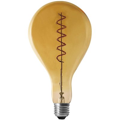 Ampoule goutte d'eau à led spirale ambrée 16 cm Lot de 2 CMP