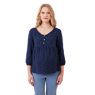 Blouse de grossesse et d'allaitement gaze de coton VERTBAUDET