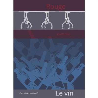 Torchon pur coton Rouge comme le vin GARNIER THIEBAUT