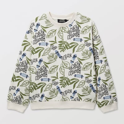 Sweat col rond imprimé en coton BIO GOTS MONOPRIX