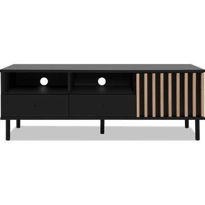 Meuble TV 1 porte, 2 tiroirs, 2 niches - MORGAN HOMIFAB