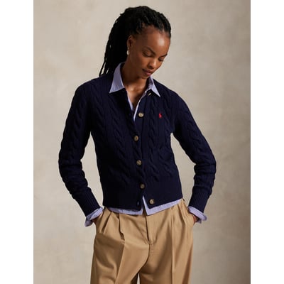 Cardigan en maille torsadée laine et cachemire POLO RALPH LAUREN