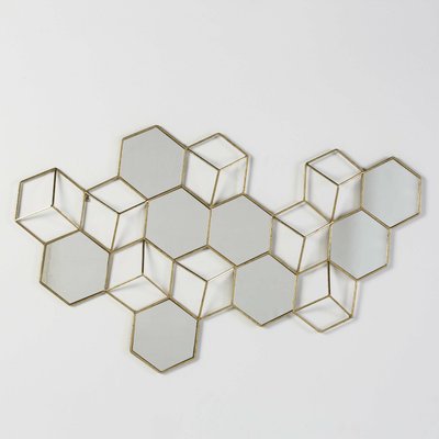 Miroir en métal hexagonal, albergue RECOLLECTION