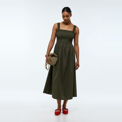Robe midi smockée en coton BIO GOTS MONOPRIX