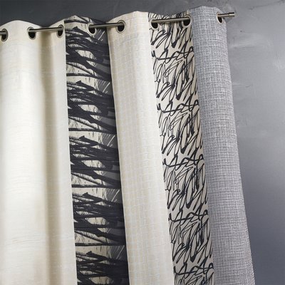 Rideau jacquard rayures verticales HOME MAISON
