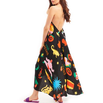 Robe de plage dos nu longue imprimé VOILA MEXICO WILD