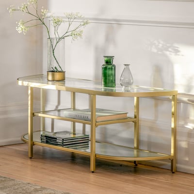 Hana Luxe Curved Glass & Mirror TV Stand ÉDITÉ
