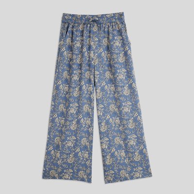 Pantalon fluide imprimé en viscose MONOPRIX