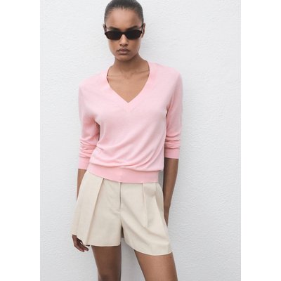 Pull-over maille fine col V MANGO
