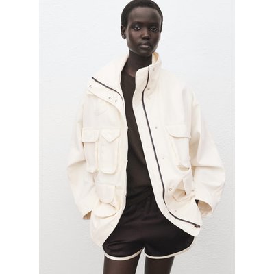 Parka jean oversize avec poches MANGO