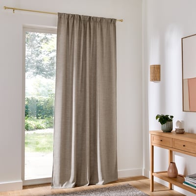 Montego Light-Filtering Curtain in A Woven Effect with Pencil Pleat Header and Wave Effect LA REDOUTE INTERIEURS