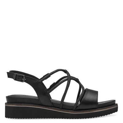 Sandales compensées multibrides en cuir TAMARIS