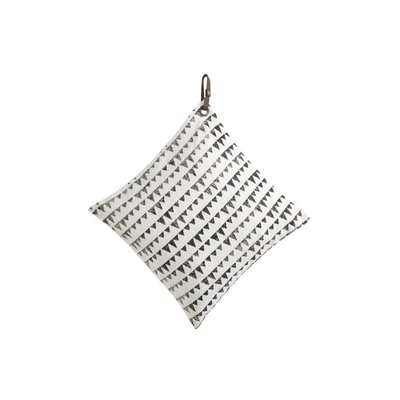 Coussin en coton avec sangle cuir Triangle AUBRY GASPARD