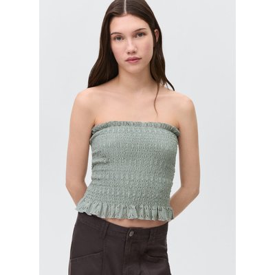Top bustier froncé MANGO TEEN