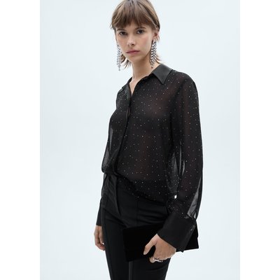 Chemise noire transparente top