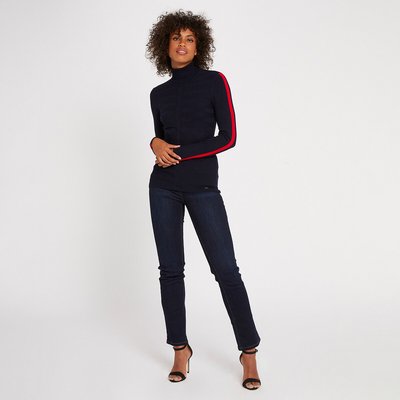 Pull maille fine col roulé manches longues MORGAN