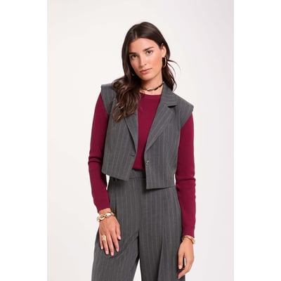 Gilet rayé sans manches MORGAN