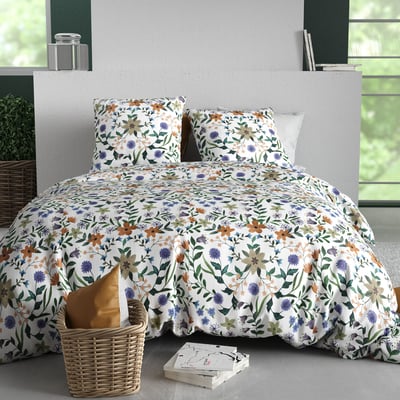 Paure coton imprimée couette et 2 taies, VEITCHS ATELIER DU COTON