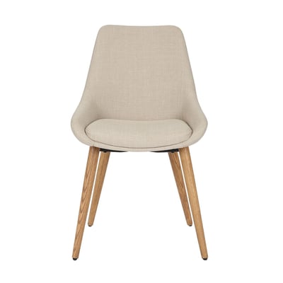 Chaise repas en tissu  pied chêne ZAGO