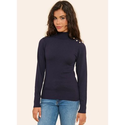 Pull col roulé à boutons épaule MINA NAF NAF