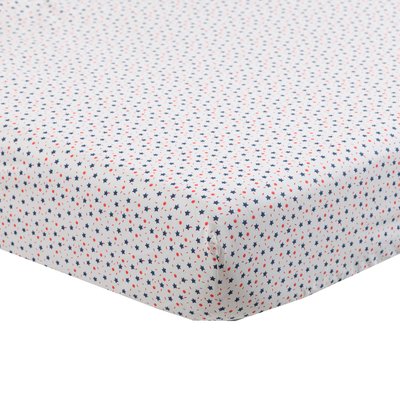 Drap housse pur coton biologique PTITCHIC CARRE BLANC