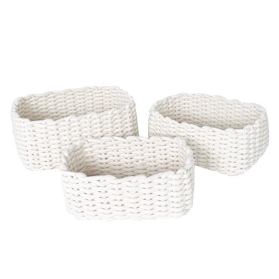 Lot de 3 paniers en corde INDIES FACTORY