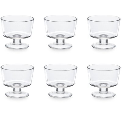 Set de 6 coupes à glace en verre 10x10x9cm WADIGA