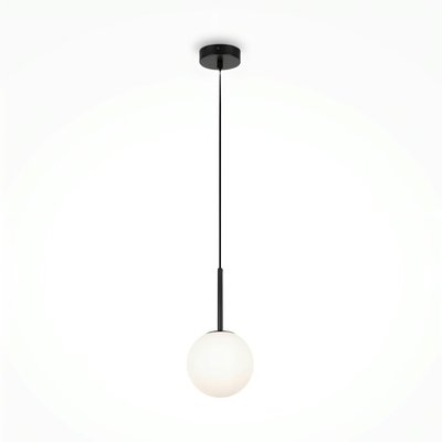 Suspension globe noire - verre dépoli 15 cm DELTONA PIER IMPORT