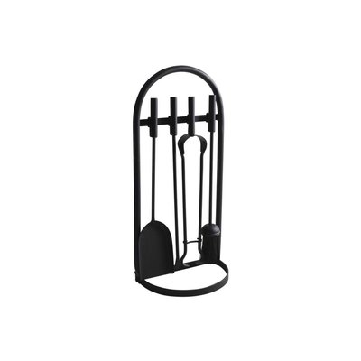 Valet de cheminée 4 accessoires métal noir AUBRY GASPARD