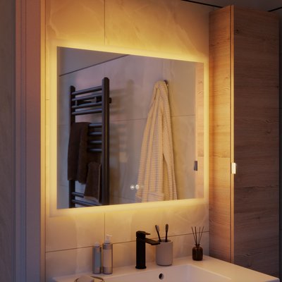 Miroir avec lumières intégrées en verre NEO LINE SENSEA