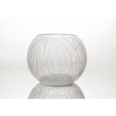Vase boule craquelé   en verre AMADEUS