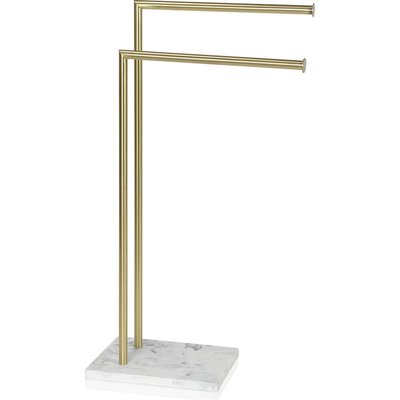 Porte serviette doré effet marbre design élégant pour salle de bain RECOLLECTION