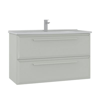 Meuble 2 tiroirs 100 cm + vasque NEREE PIER IMPORT