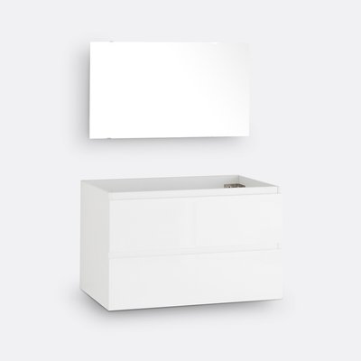 Mobile sotto lavabo sospeso + specchio L80 cm, Pacci SO'HOME