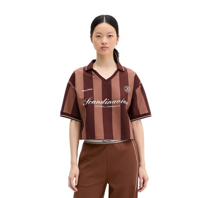 MOP Club '67 Football Maillot Shirt, Cropped, Striped en mélange de coton organique MARC O'POLO