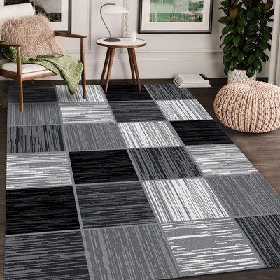 Tapis salon et chambre tissé motif géométrique BOBOTU UN AMOUR DE TAPIS