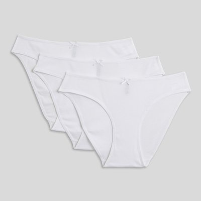 Lot de 3 culottes côtelées CAMELIA en coton BIO, certifié OEKO-TEX MONOPRIX