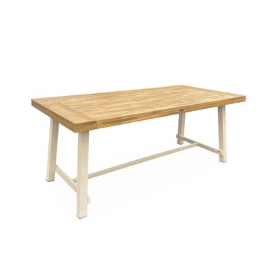 Table intérieur/extérieur bois d'acacia et métal 6-8 places FORTALEZA SWEEEK