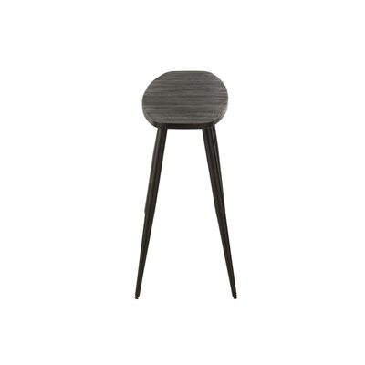 Console ovale en teck recyclé brossé et en métal L120 - DILI HELLIN, DEPUIS 1862