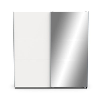 Armoire 2 portes coulissantes et miroir Ghost - L194,5 cm CALICOSY