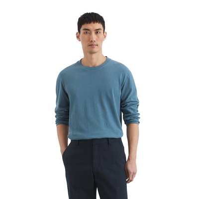 T-shirt long régulier en mélange de coton et de lin bio MARC O'POLO