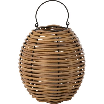 Lanterne tissée led en plastique naturel ambiance chaleureuse RECOLLECTION