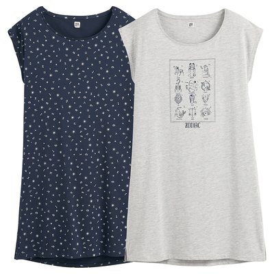 Lot de 2 chemises de nuit en coton SO'HOME