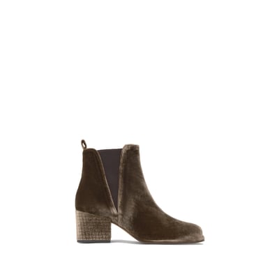 Bottines à talon bloc en velours NEANDRA CASTANER
