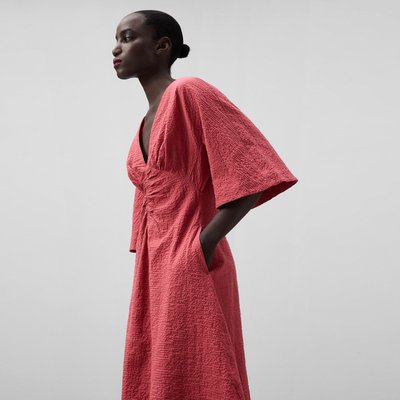Robe en seersucker de coton ADOLFO DOMINGUEZ