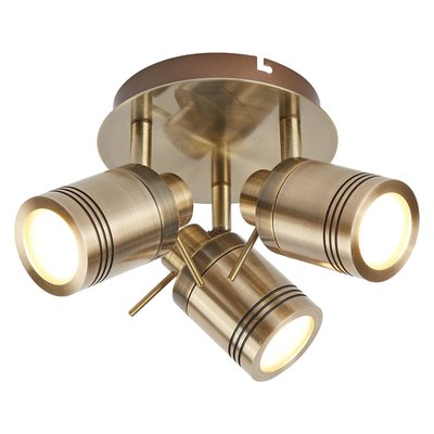 Bathroom Spot Plate with 3 Lights Antique Brass SO'HOME