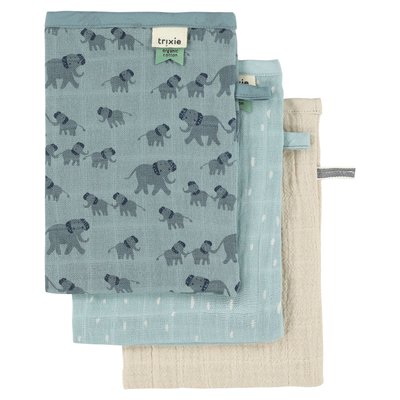 Lot de 3 gants de toilette Enchanting Elephant - Trixie TRIXIE
