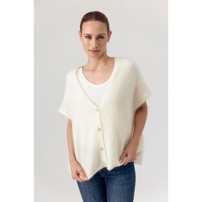 Cardigan sans manches aux boutons bijoux – DOREEN ARTLOVE
