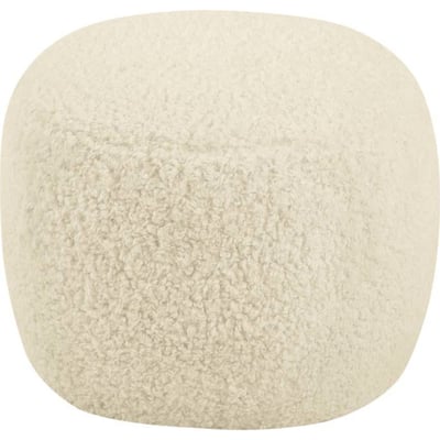 Pouf carré en polyester effet sheepskin RECOLLECTION